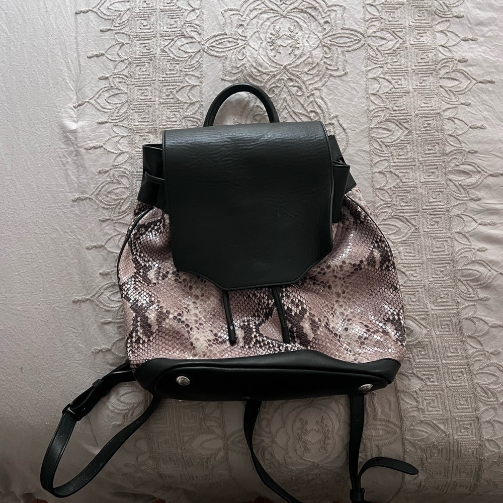 Rag & Bone Pilot Snake Embossed Drawstring Backpa… - image 2